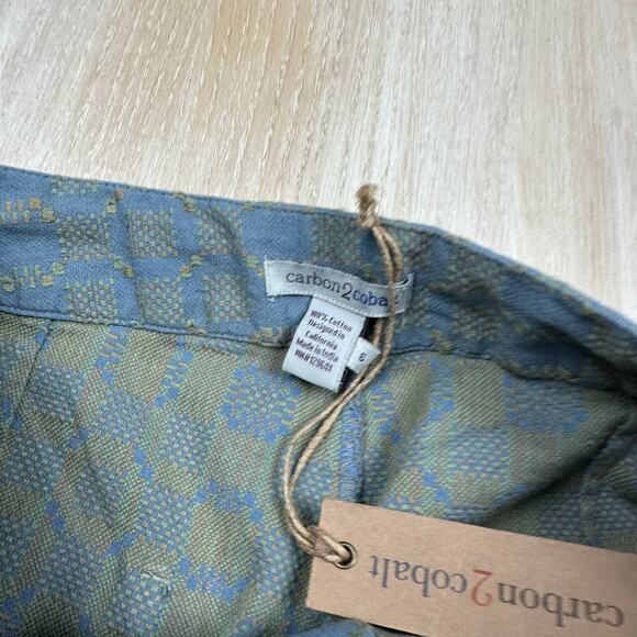 NWT Cobalt2Cobalt Geometric Texture Pattern Artisanal High Waist Pull On Pants 6 - Picture 12 of 14